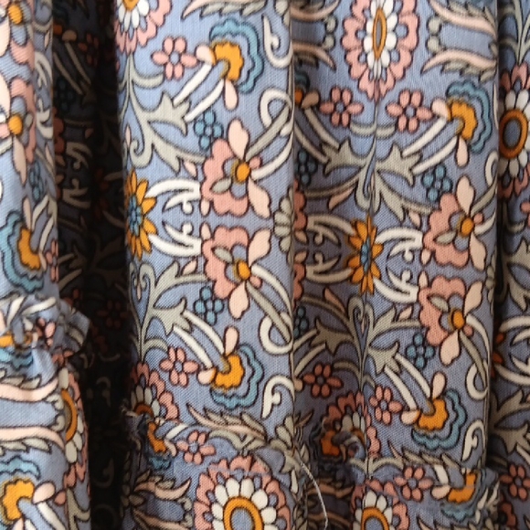 Floral Blue Maxi Skirt - Picture 3 of 9